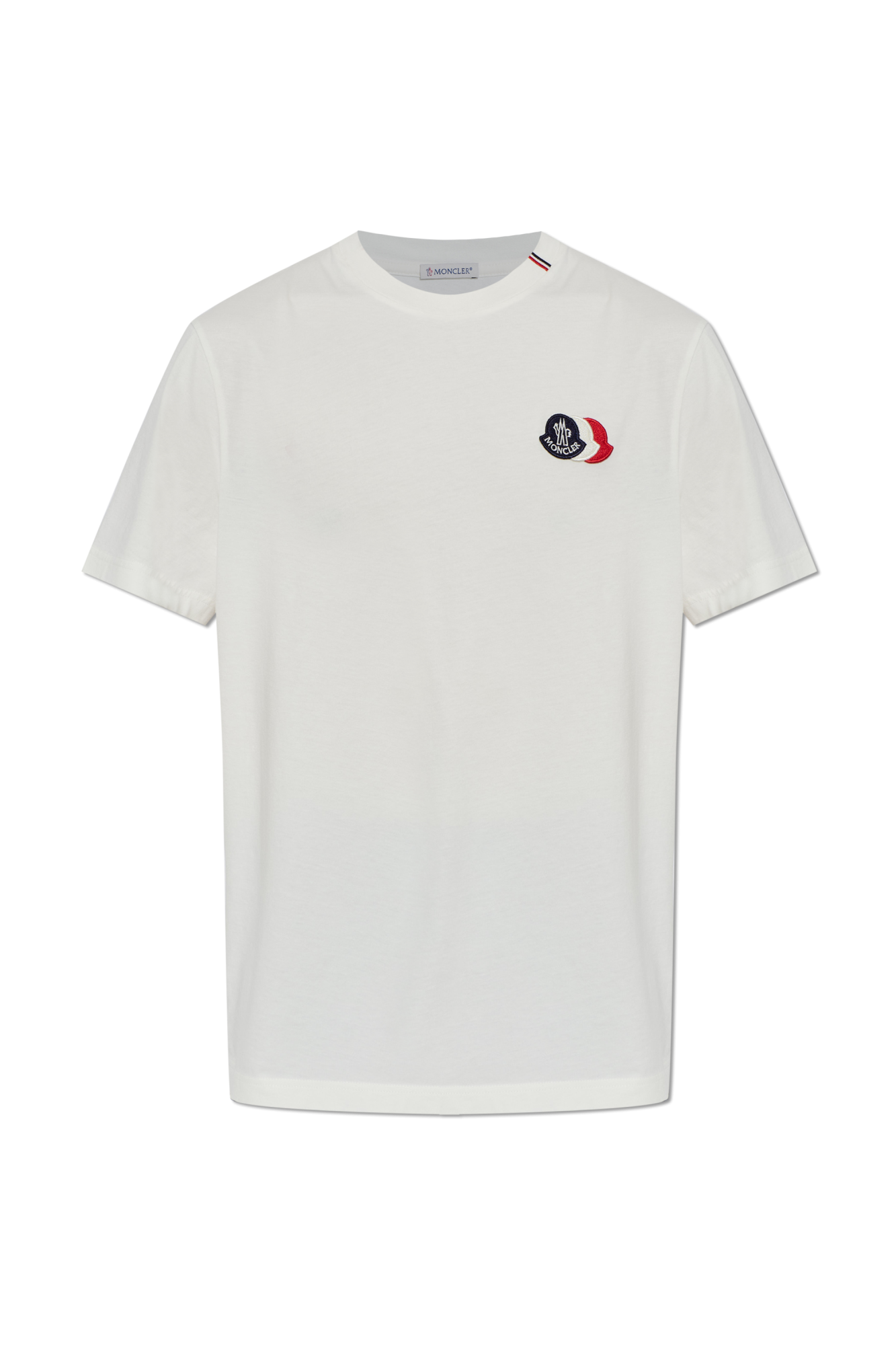 MONCLER ホワイト Tシャツ 140cm White T-shirt with logo patch Moncler - Vitkac GB